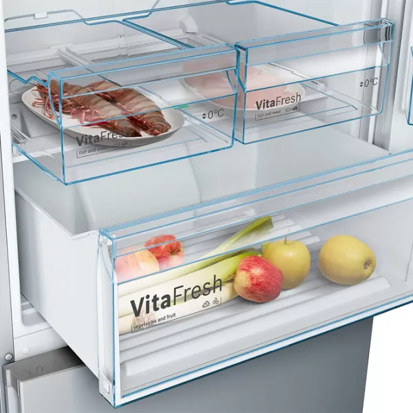 Frigider Bosch KGN49XLEA cu congelator jos 330 l / 203 cm / Inox photo 6