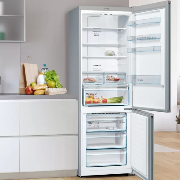 Frigider Bosch KGN49XLEA cu congelator jos 330 l / 203 cm / Inox photo 8