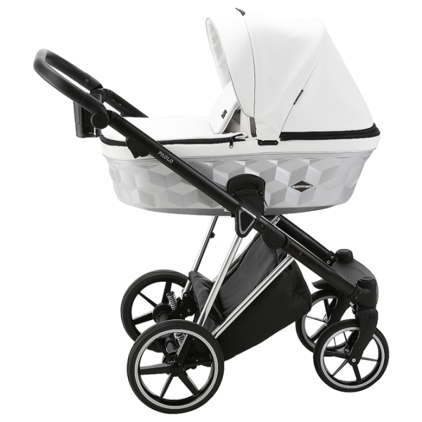 Cărucior pentru copil Adamex Paolo Star STAR-105/ White photo 2 Cărucior pentru copil Adamex Paolo Star STAR-105/ White photo 2