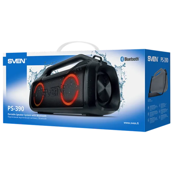 Портативная колонка Sven PS-390 50 W/ Черный photo 7