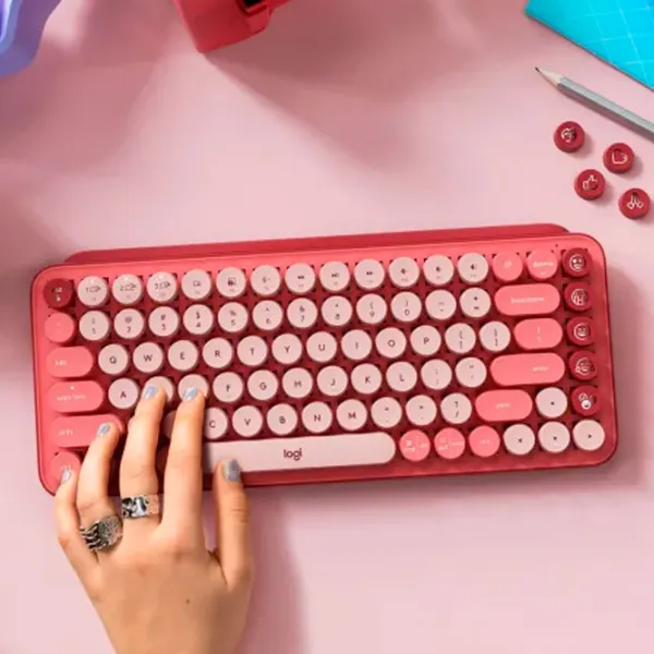 Клавиатура Logitech POP Keys Беспроводные/ Розовый photo 9