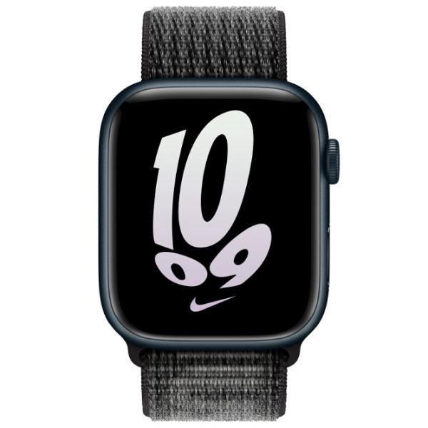 Curelușă Apple Watch White Nike Sport Loop 45 mm/ Black Gray photo 3 Curelușă Apple Watch White Nike Sport Loop 45 mm/ Black Gray photo 3
