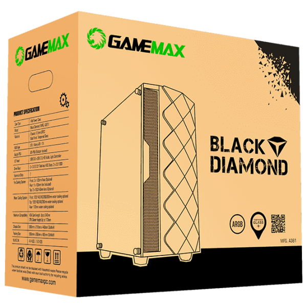 Корпус Gamemax Diamond COC Mid Tower / Черный photo 14