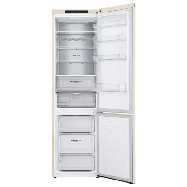 Frigider LG GW-B509SENM cu congelator jos 384 l / 203 cm / Beige photo 6