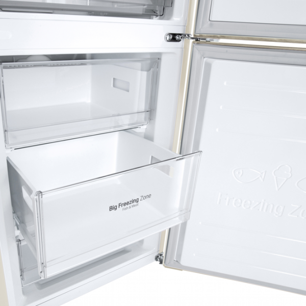 Frigider LG GW-B509SENM cu congelator jos 384 l / 203 cm / Beige photo 10