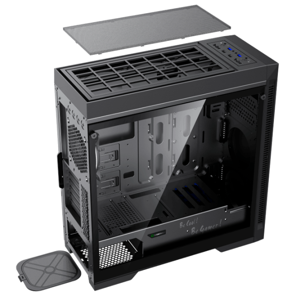 Carcasă Gamemax Abyss TR Mid Tower / Black photo 13