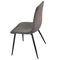 Обеденные стол со стульями Evelin DT 401-1+4 (XR-154B-57-2) Круглая/ ДСП/ Тёмно-серый photo 4