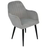 Обеденные стол со стульями Evelin DT 404-2+3 (LC-621B-51) Круглая/ ДСП/ Светло-серый photo 3
