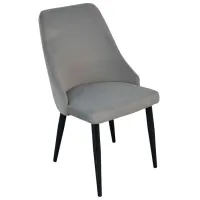 Обеденные стол со стульями Evelin DT 402-2+4 (LC-640B-51) Круглая/ ДСП/ Светло-серый photo 3