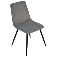 Обеденные стол со стульями Evelin DT 402-2+4 (XR-154B-51-1) Круглая/ ДСП/ Светло-серый photo 3