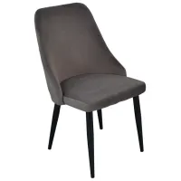 Обеденные стол со стульями Evelin DT 404-3+3 (LC-640B-57-1) Круглая/ ДСП/ Тёмно-серый photo 3