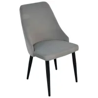Обеденные стол со стульями Evelin DT 402-3+4 (LC-640B-57) Круглая/ ДСП/ Тёмно-серый photo 3