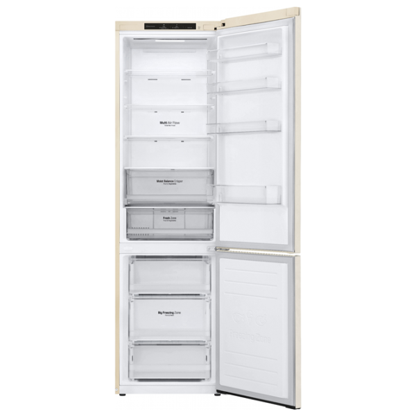 Frigider LG GW-B509SEJM cu congelator jos 384 l / 203 cm / Beige photo 6