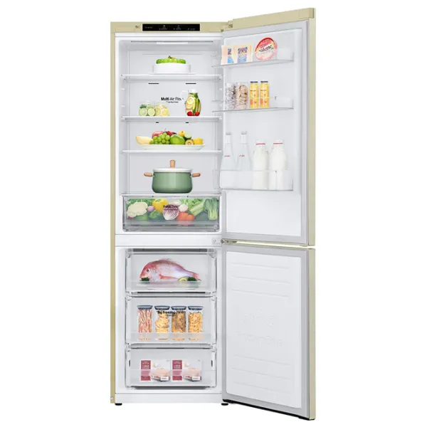 Frigider LG GW-B459SECM cu congelator jos 341 l / 186 cm / Beige photo 4