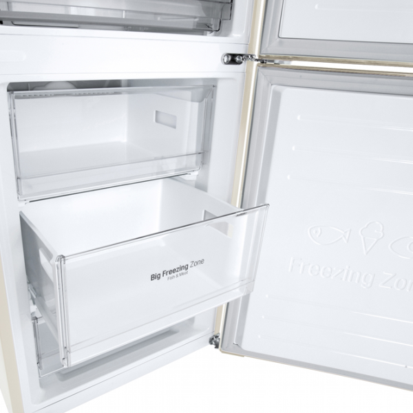 Frigider LG GW-B509SEZM cu congelator jos 384 l / 203 cm / Beige photo 8