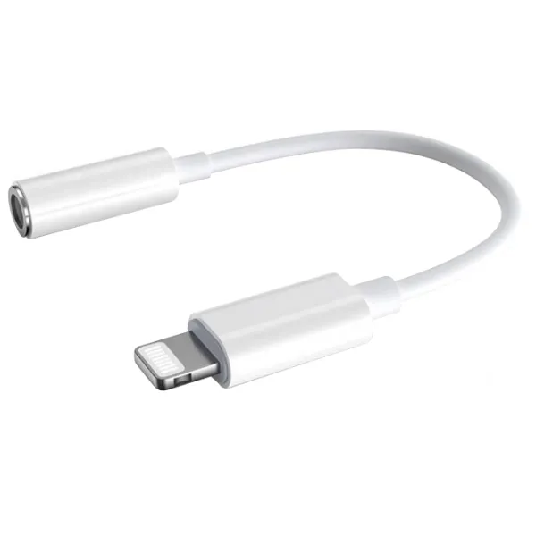 Adapter PMMA9825 Platinet Lightning + 3.5 mm 0.1 m/ White photo 2