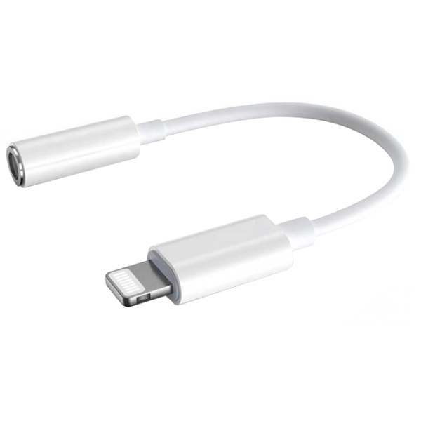 Adapter PMMA9825 Platinet Lightning + 3.5 mm 0.1 m/ White photo 2