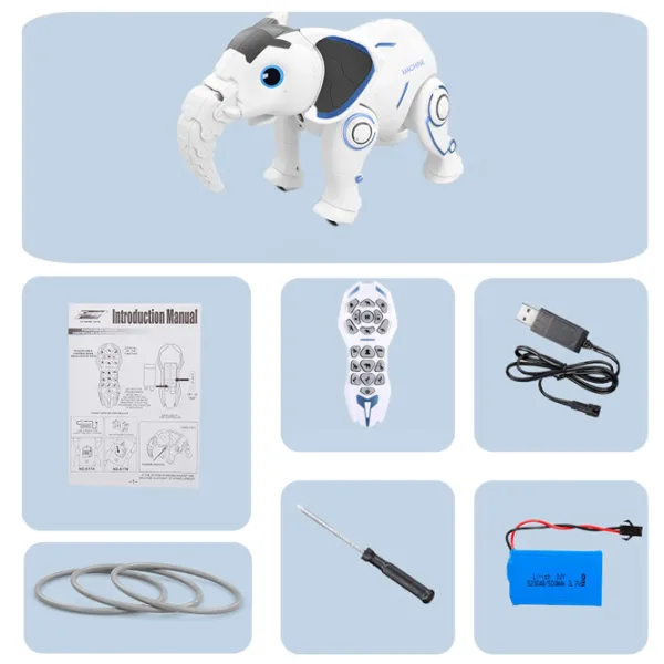 Робот Le Neng Toys Programming Intelligent Elephant K17  Белый photo 4