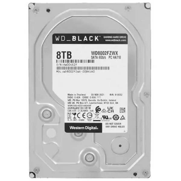 HDD Western Digital WD8002FZWX 8 TB WD8002FZWX/ Black photo 3