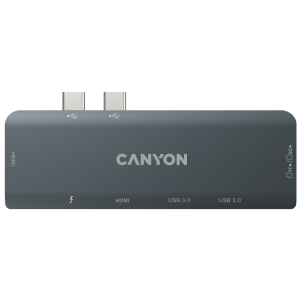 Адаптер Canyon DS-5B 7-in-1 USB Type-C/ Серый photo 2 Адаптер Canyon DS-5B 7-in-1 USB Type-C/ Серый photo 2