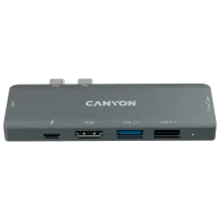 Адаптер Canyon DS-5B 7-in-1 USB Type-C/ Серый photo 3