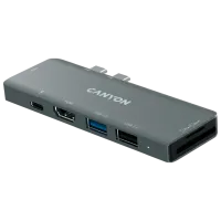 Адаптер Canyon DS-5B 7-in-1 USB Type-C/ Серый photo 4