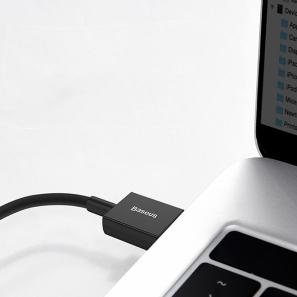 Кабель для телефона CAKF000201 Baseus USB Type-A + USB Type-C 2 м/ Черный photo 5