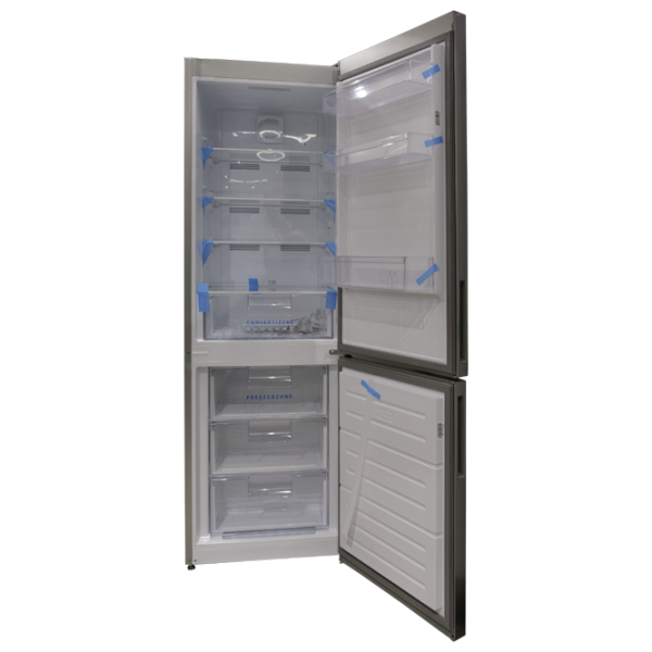 Frigider Daewoo FKM295FIR0MD cu congelator jos 294 l / 186 cm / Inox photo 2