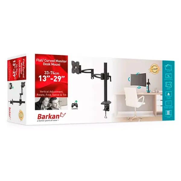 Кронштейн для монитора Barkan E621 VESA 100 x 100 мм/ Черный photo 6