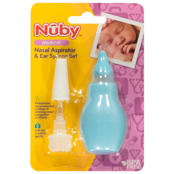 Назальный аспиратор для детей Nuby ID172 0+/ Синий photo 3