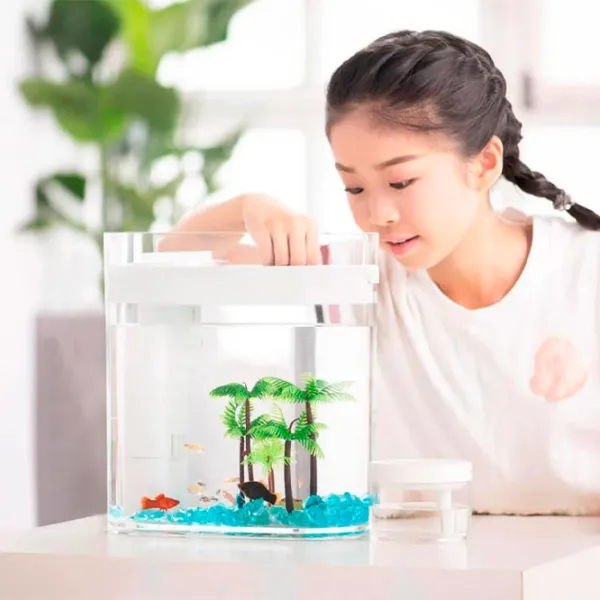 Acvariu Xiaomi HFJH Amphibian ECO-Aquarium Aquaponics Youth Edition 10 l/ White photo 5 Acvariu Xiaomi HFJH Amphibian ECO-Aquarium Aquaponics Youth Edition 10 l/ White photo 5