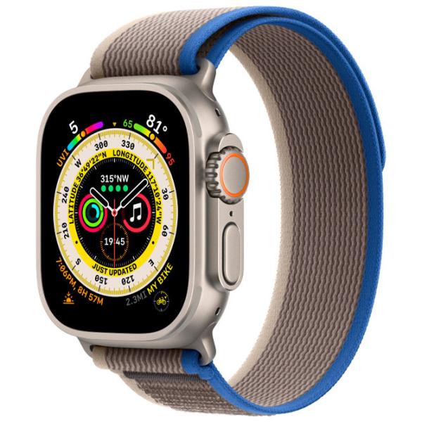 Curelușă Apple Watch Trail Loop Nailon/ 49 mm/ Gray Blue photo 2