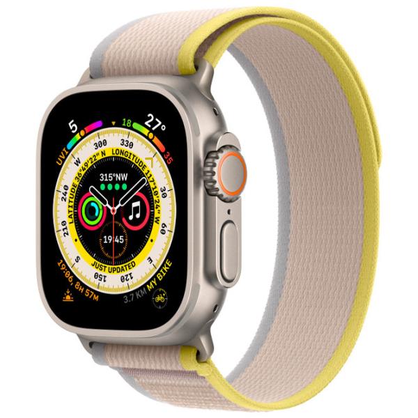 Curelușă Apple Watch Trail Loop Nailon/ 49 mm/ Beige Yellow/ Gray photo 2 Curelușă Apple Watch Trail Loop Nailon/ 49 mm/ Beige Yellow/ Gray photo 2