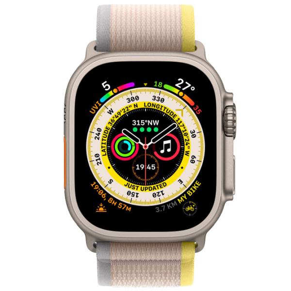 Curelușă Apple Watch Trail Loop Nailon/ 49 mm/ Beige Yellow/ Gray photo 3 Curelușă Apple Watch Trail Loop Nailon/ 49 mm/ Beige Yellow/ Gray photo 3