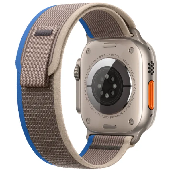 Ремень Apple Watch Trail Loop Nailon/ 49 мм/ Серый Синий/ Бежевый photo 4