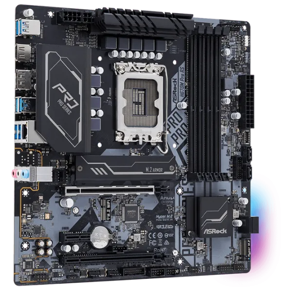 Placă de bază ASRock H670M PRO RS mATX/ Intel H670 photo 2