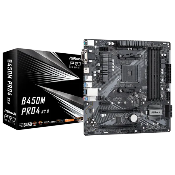 Материнская плата ASRock B450M PRO4 R2.0 mATX/ AMD B450 photo 5