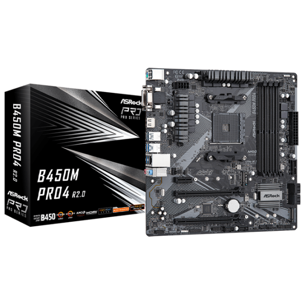 Материнская плата ASRock B450M PRO4 R2.0 mATX/ AMD B450 photo 5