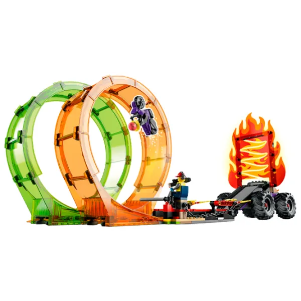 Constructor LEGO Double Loop Stunt Arena Aventuri/ Multicolor photo 2