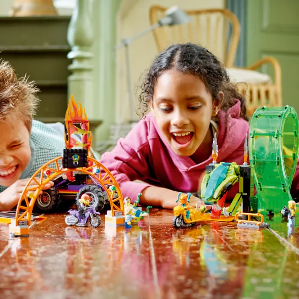 Constructor LEGO Double Loop Stunt Arena Aventuri/ Multicolor photo 5