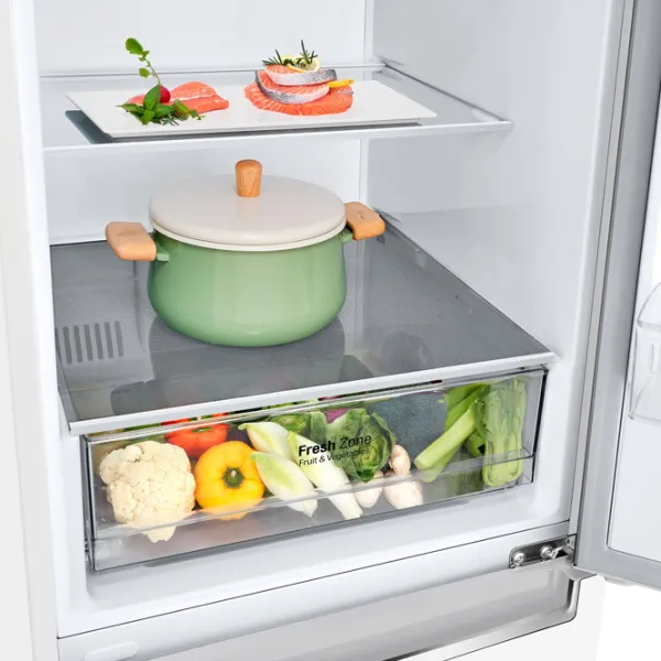 Frigider LG GW-B459SQLM cu congelator jos 341 l / 186 cm / White photo 9
