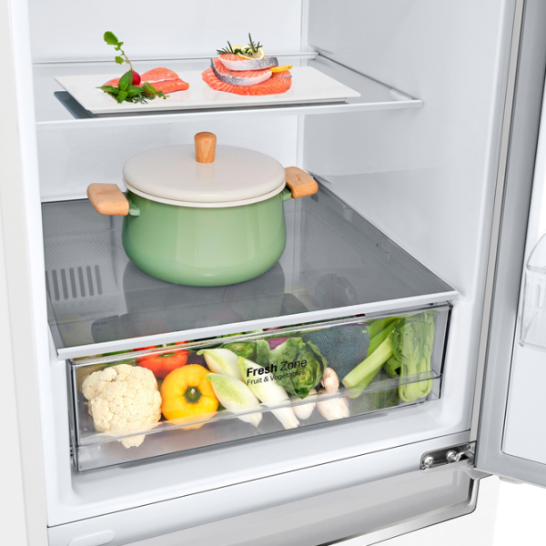 Frigider LG GW-B459SQLM cu congelator jos 341 l / 186 cm / White photo 9