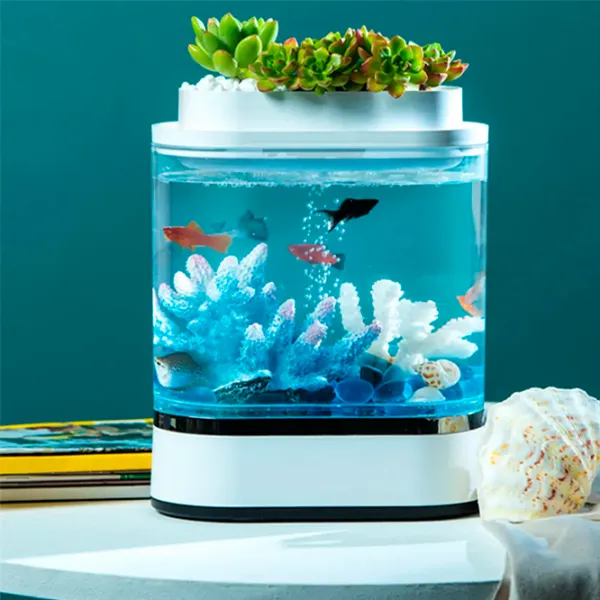 Аквариум Xiaomi Geometry Mini Fish 1.5 л/ Белый photo 2