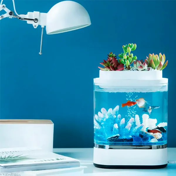Аквариум Xiaomi Geometry Mini Fish 1.5 л/ Белый photo 3
