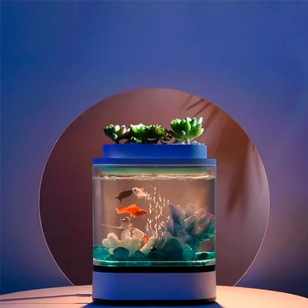 Аквариум Xiaomi Geometry Mini Fish 1.5 л/ Белый photo 6