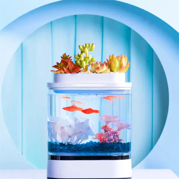 Аквариум Xiaomi Geometry Mini Fish 1.5 л/ Белый photo 7