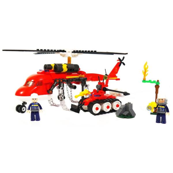 Constructor Sluban Fire Helicopter Pompieri/ Red photo 3
