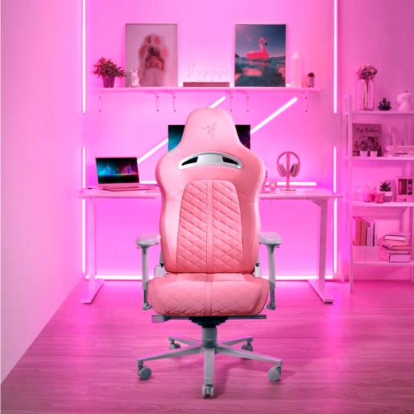 Scaun Gaming Razer Enki Black Pink photo 5 Scaun Gaming Razer Enki Black Pink photo 5