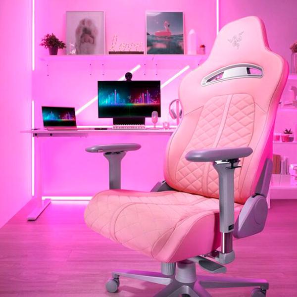 Scaun Gaming Razer Enki Black Pink photo 6 Scaun Gaming Razer Enki Black Pink photo 6