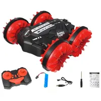 Mașină Lead Honor Amphibious Vehicle 6-way LH-C020 7 km/h / 2.4 GHz / Black Red photo 4